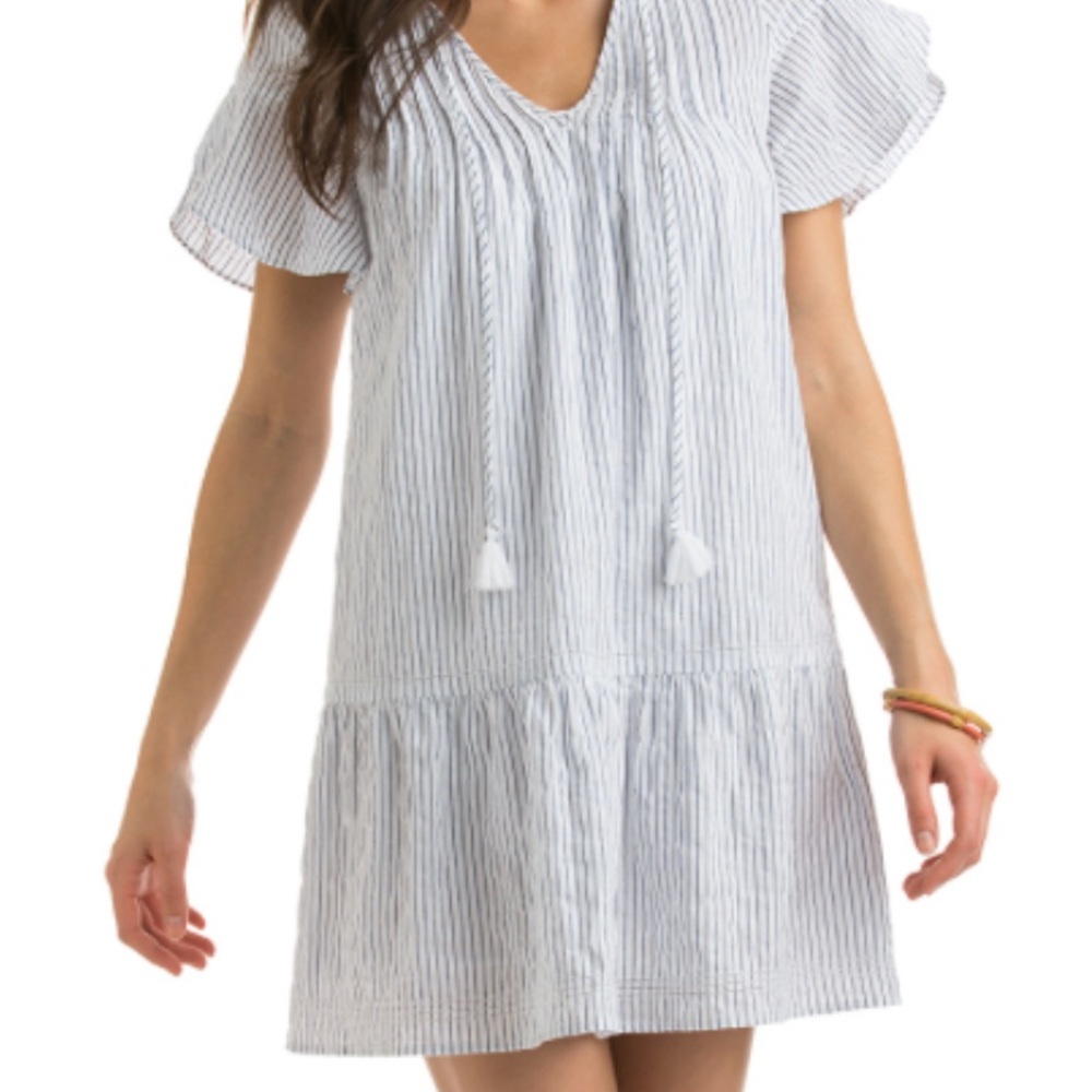 Vineyard Vines Gray and White Striped Tunic/Dress